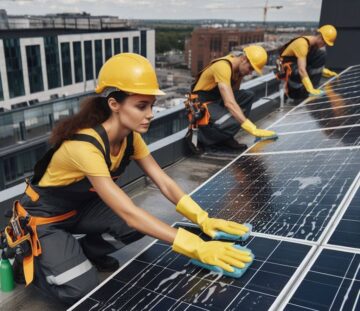 Mantenimiento de panel solar